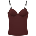 Summer Sexy Corset Tanks & Camis, Burgundy Slip Top Women, Fashion Sleeveless, Backless Bra Top