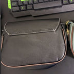 Luxury Contrast Color Messenger Handbag, PU Leather Shoulder Bags For Women, Fashion Flap Crossbody Purse
