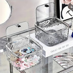 Clear Acrylic Hair Accessories Organizer Storage Box for Headbands, Bows, Cotton Swabs, Bathroom Organization