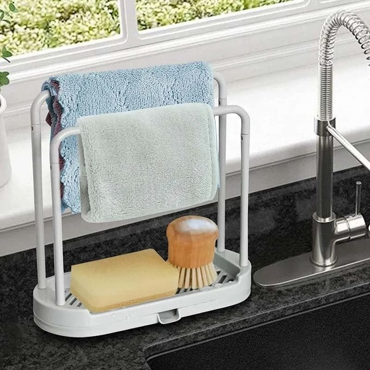 Sink Drain Rack And Storage Basket For Kitchen Accessories