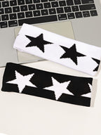No Slip Headbands for Women, Soft Hair Accessories with Stars, Head Wraps for Yoga Workout