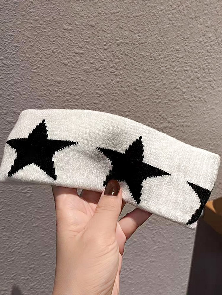 No Slip Headbands for Women, Soft Hair Accessories with Stars, Head Wraps for Yoga Workout