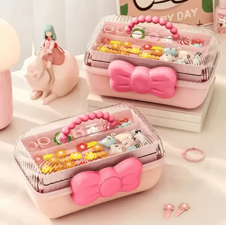 CuteLayer Multi Tier Hair Accessories Storage Box for Girls