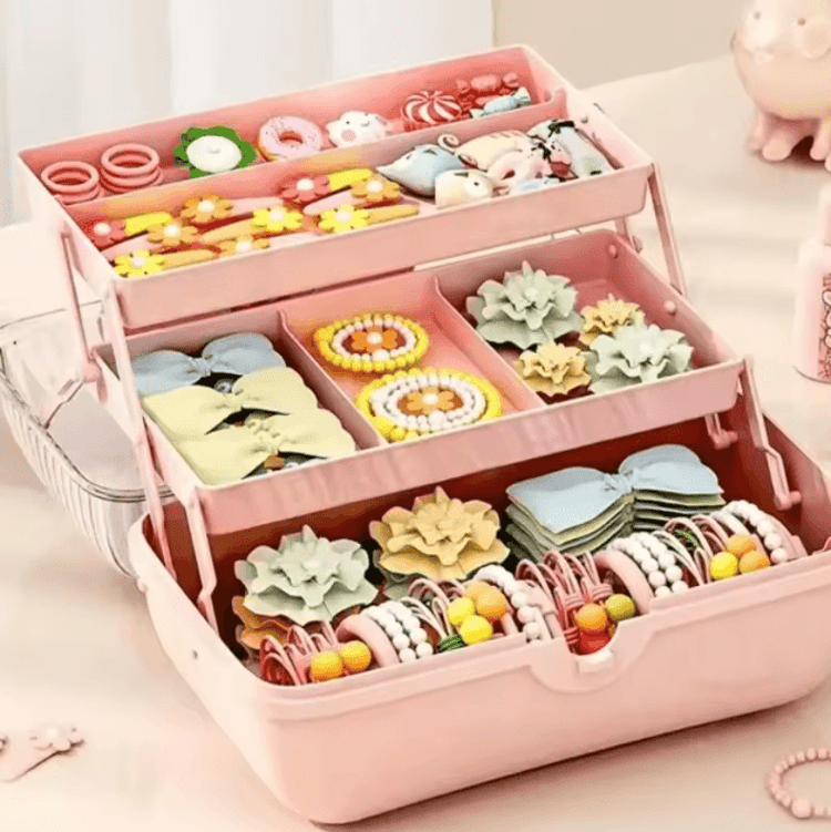 CuteLayer Multi Tier Hair Accessories Storage Box for Girls